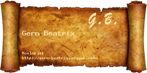 Gern Beatrix névjegykártya